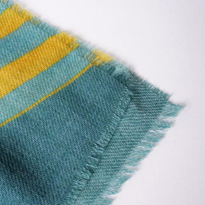 [SCARF] IREKOBISHI (INDIGO GREEN OCHRE) S | KYO YUZEN DYEING | NOGIGUCHI KIHEI
