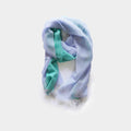 [SCARF] STALL KASANE OGURI COLOR (TURQUOISE ÁELIGHT BLUE) | GUNNAI TEXTILES| FUJI SAKURA