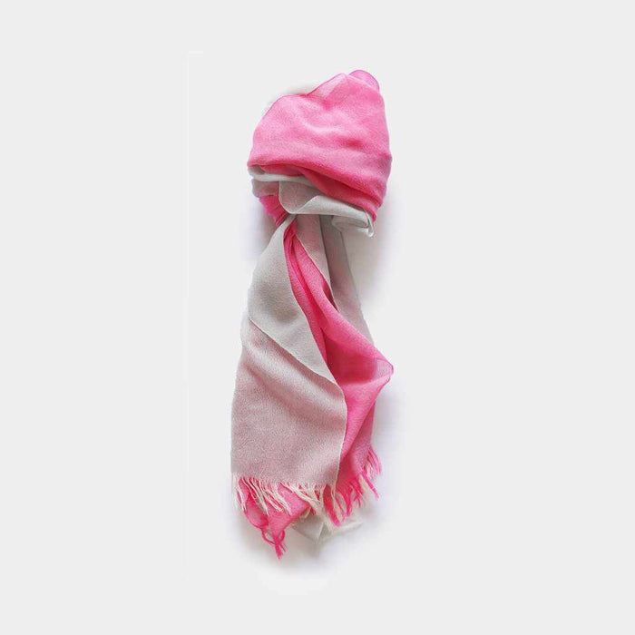 [SCARF] STALL KASANE YUKINOSHITA (SILVER ÁEGRAYISH PINK) | GUNNAI TEXTILES| FUJI SAKURA