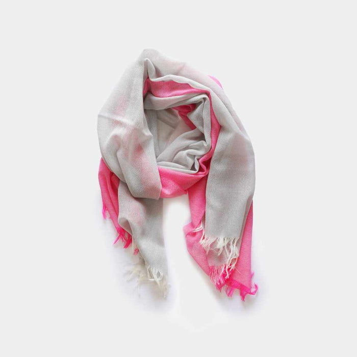 [SCARF] STALL KASANE YUKINOSHITA (SILVER ÁEGRAYISH PINK) | GUNNAI TEXTILES| FUJI SAKURA