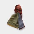[SCARF] STALL YASURAGI ERIMAKI (GOLD ÁEMOSS GREEN ÁETERRACOTTA ÁEGRAYISH BLUE) | GUNNAI TEXTILES| FUJI SAKURA
