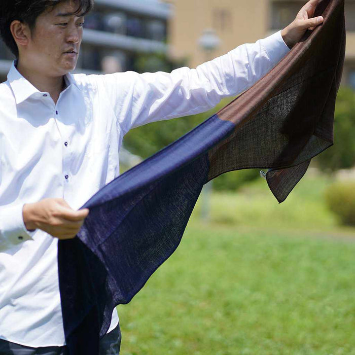 [SCARF] STALL YASURAGI ERIMAKI (GRAY ÁEBROWN ÁENAVY ÁEPURPLE) | GUNNAI TEXTILES| FUJI SAKURA