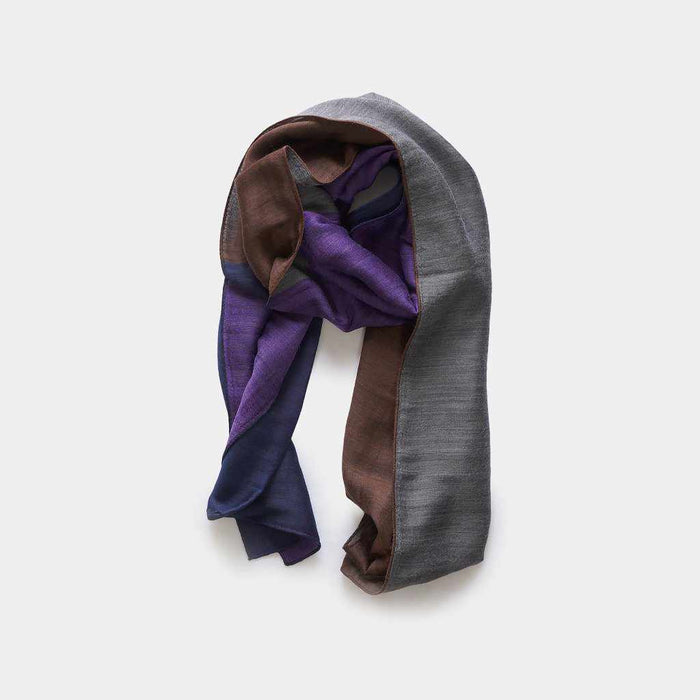 [SCARF] STALL YASURAGI ERIMAKI (GRAY ÁEBROWN ÁENAVY ÁEPURPLE) | GUNNAI TEXTILES| FUJI SAKURA