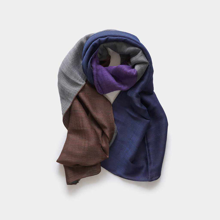 [SCARF] STALL YASURAGI ERIMAKI (GRAY ÁEBROWN ÁENAVY ÁEPURPLE) | GUNNAI TEXTILES| FUJI SAKURA