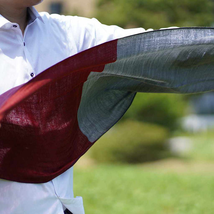 [SCARF] STALL YASURAGI ERIMAKI (SILVER ÁEGRAY ÁEDARK RED ÁEPURPLE) | GUNNAI TEXTILES| FUJI SAKURA
