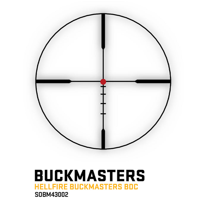 Sig Sauer BUCKMASTERS 3-12x44mm, Hellfire Illuminated Buckmasters BDC, Second Focal Plane Riflescope