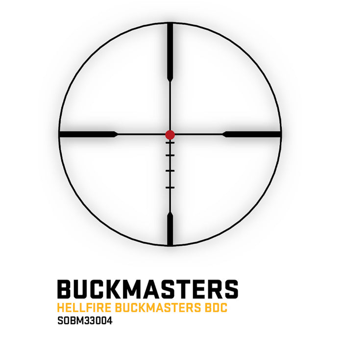 Sig Sauer BUCKMASTERS 3-9x40mm, Hellfire Illuminated Buckmasters BDC, Second Focal Plane Riflescope