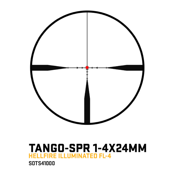 Sig Sauer TANGO-SPR 1-4x24mm, Hellfire FL-4 30mm Main Tube, Second Focal Plane Riflescope