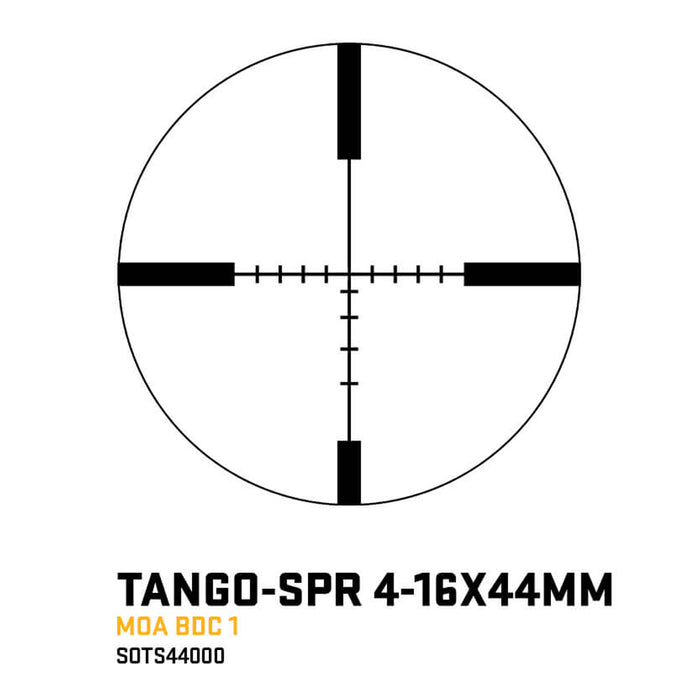 Sig Sauer TANGO-SPR 4-16x44mm, MOA Reticle 30mm Main Tube, Second Focal Plane, Side Focus Riflescope