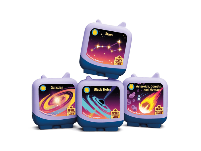 Space Explorers Club 2 Pocket Tonies stacked together displaying the full set available