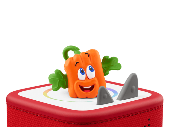 Spookley the Square Pumpkin Tonie on a Red Toniebox
