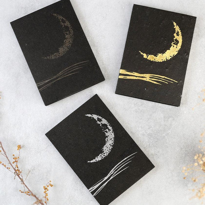 [STATIONERY] CRESCENT MOON (BLACK) | KARAKAMI (JAPANESE PAPER)EKEIBIFUGETSU