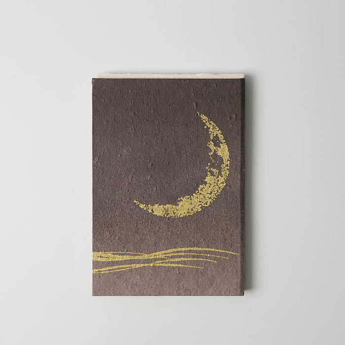 [STATIONERY] RED STAMP BOOK CRESCENT MOON (PURPLE) | KARAKAMI (JAPANESE PAPER)EKEIBIFUGETSU