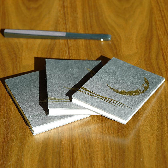 [STATIONERY] RED STAMP BOOK CRESCENT MOON (PURPLE) | KARAKAMI (JAPANESE PAPER)EKEIBIFUGETSU