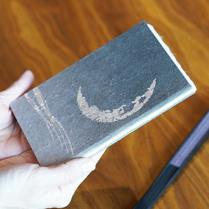 [STATIONERY] RED STAMP BOOK CRESCENT MOON (PURPLE) | KARAKAMI (JAPANESE PAPER)EKEIBIFUGETSU