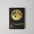 [STATIONERY] RED STAMP BOOK FULL MOON (BLACK) | KARAKAMI (JAPANESE PAPER)EKEIBIFUGETSU