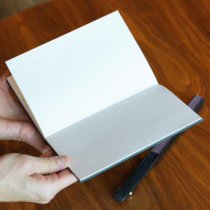 [STATIONERY] RED STAMP BOOK FULL MOON (BLACK) | KARAKAMI (JAPANESE PAPER)EKEIBIFUGETSU
