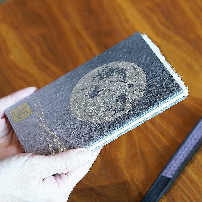 [STATIONERY] RED STAMP BOOK FULL MOON (PURPLE) | KARAKAMI (JAPANESE PAPER)EKEIBIFUGETSU