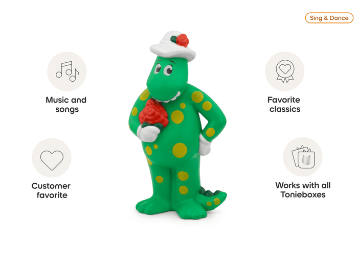 The Wiggles- Dorothy The Dinosaur Tonie audio figurine from the sing & dance category, inspiring audio journeys and imaginative play