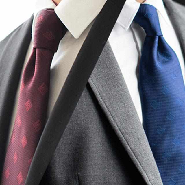 [TIE] ORIGINAL LOGO DEEP RED | JAPANESE SILK | SHAKUNONE (WITH GIFT PAPER BAG)
