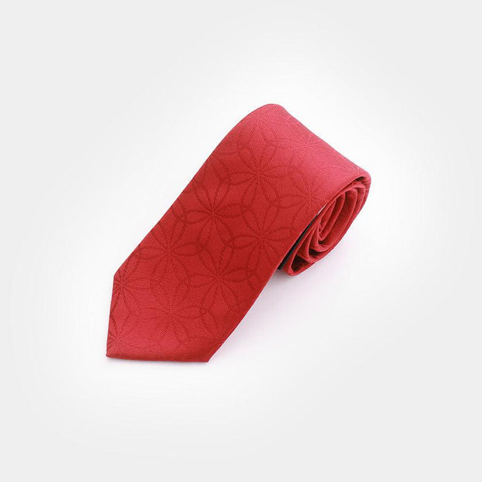 [TIE] WACHIGAI-ASANOHA RED D | HAKATA TEXTILES| OKANO