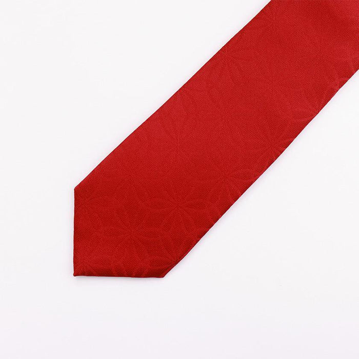 [TIE] WACHIGAI-ASANOHA RED D | HAKATA TEXTILES| OKANO