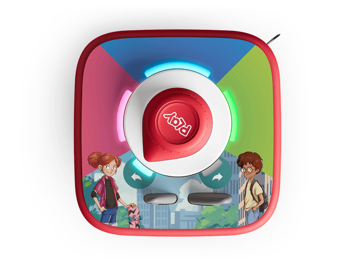Top view of Tonieplay Mystery Mavericks: Rescue Poochie! Game and Tonieplay Controller