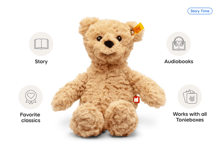 Jimmy Bear audio figurine, inspiring audio journeys and imaginative play