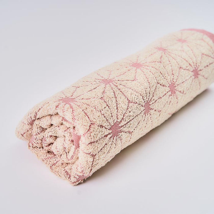 [TOWELS] "JAPANESE MOTIF" HEMP STAR DESIGN BATH TOWEL | SENSHU TOWEL | FUKUROYA TOWEL