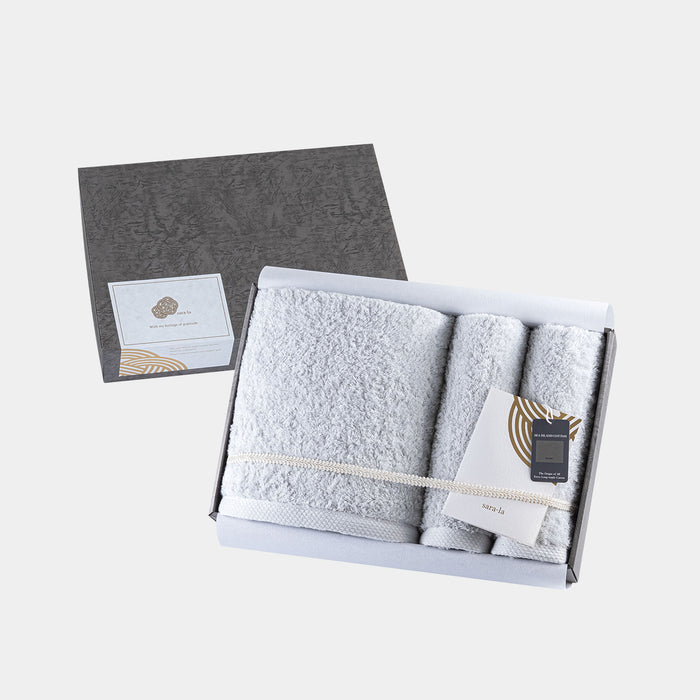 [TOWELS] "REI" BATH TOWEL & 2 FACE TOWELS SET | IMABARI TOWELS