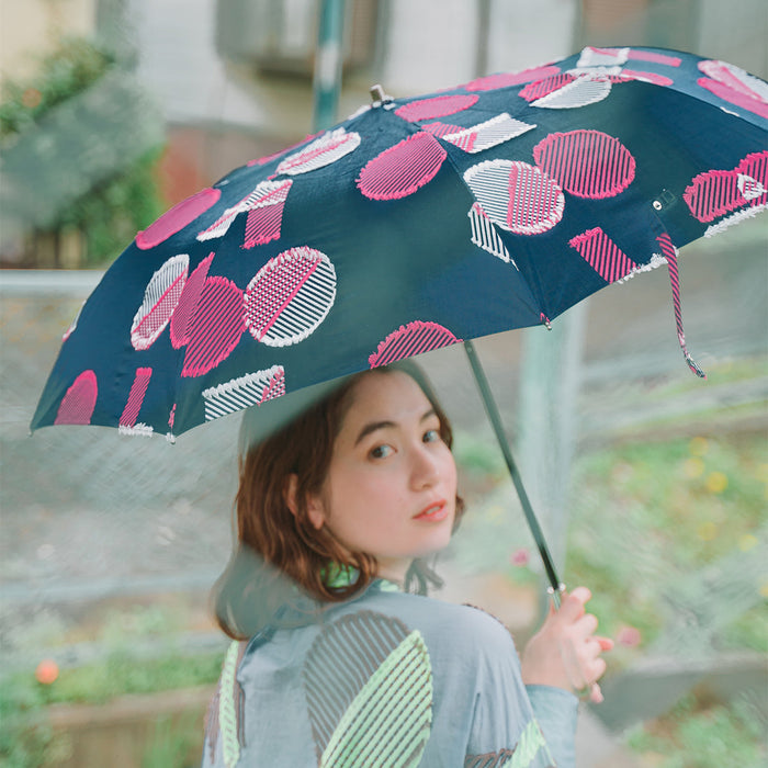 [UMBRELLA] -POLS DOT- FOLDING SUN & RAIN | BANSHU-ORI | POLS