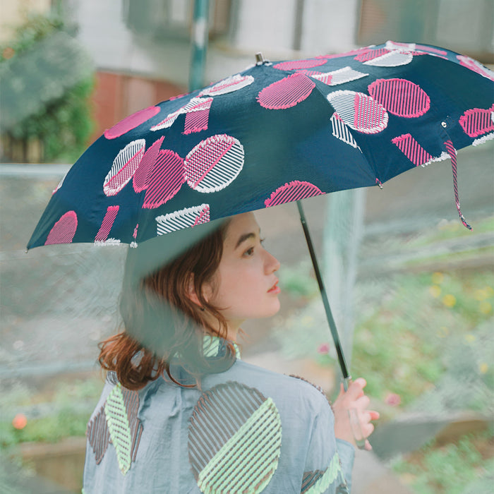 [UMBRELLA] -POLS DOT- FOLDING SUN & RAIN | BANSHU-ORI | POLS