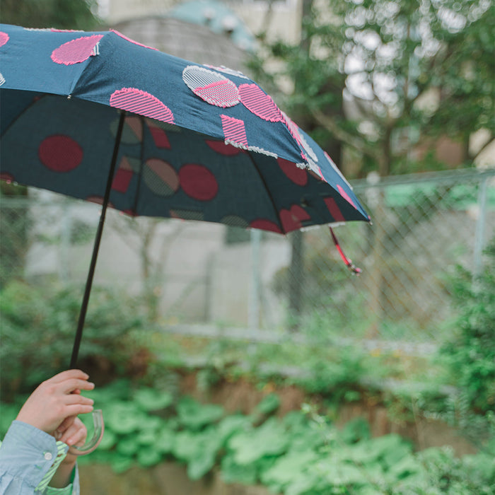 [UMBRELLA] -POLS DOT- FOLDING SUN & RAIN | BANSHU-ORI | POLS