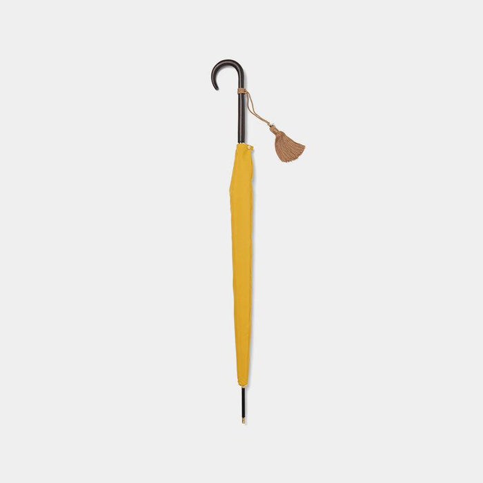 Yellow long umbrella with wooden crook handle and tassel | Tokyo Umbrella, Maehara Koei Shoten