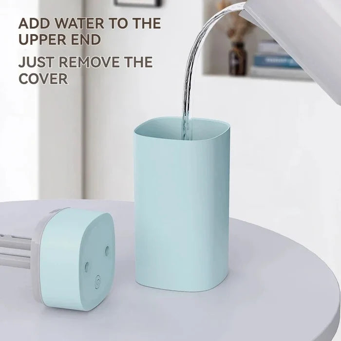 USB Dual Nozzle Humidifier｜600ml/H Large Mist Ultra Quiet Portable Moisturizer for Home Car Desk