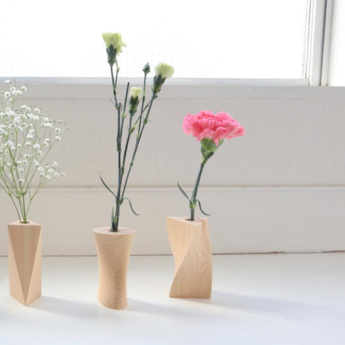 [VASE] FLOWER VASE (3FACES L) | WOODWORKING | KINO-SACHI