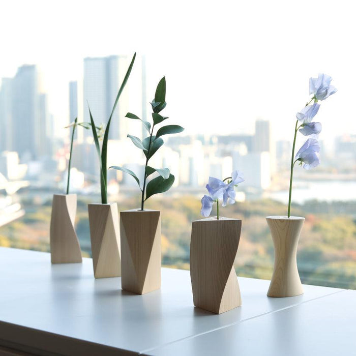 [VASE] FLOWER VASE (3FACES L) | WOODWORKING | KINO-SACHI