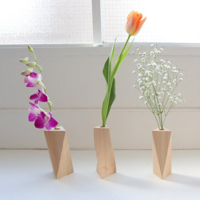 [VASE] FLOWER VASE (3FACES S) | WOODWORKING | KINO-SACHI