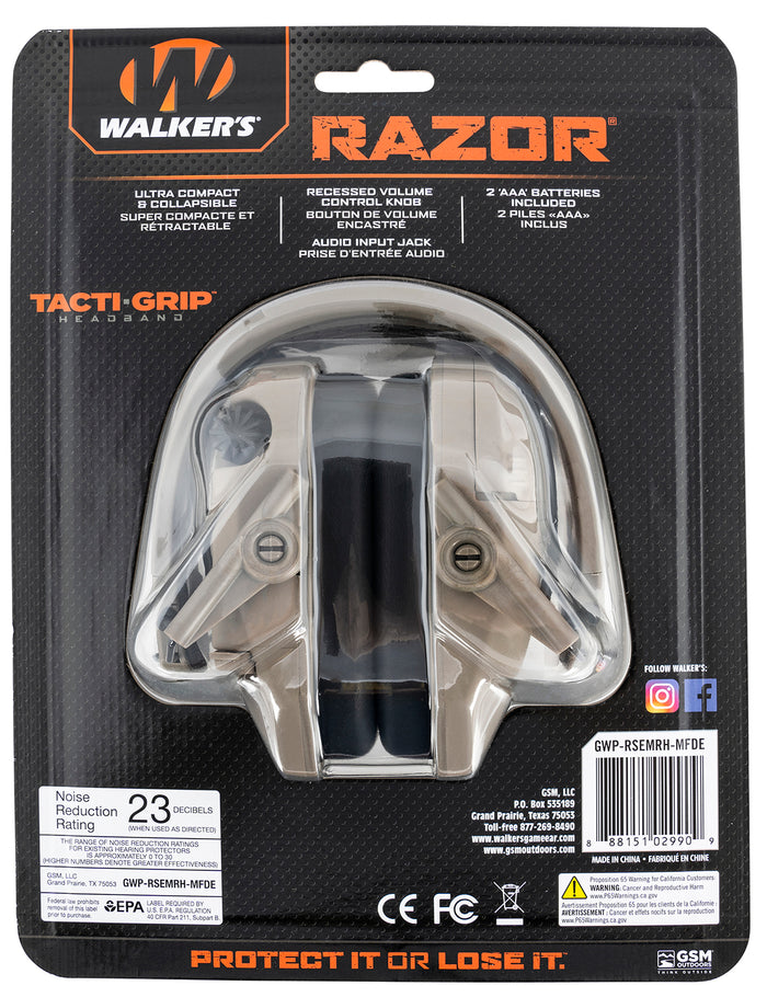 WLKR GWP-RSEMRH-MFDE RAZR MUFF TACT-GRIP MGA FDE-Optics Force