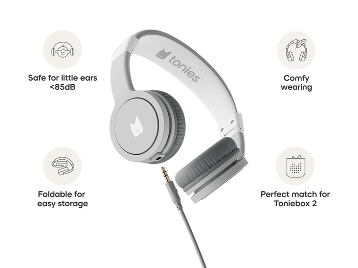 gray wired headphones for kids are easy to use and comfy to wear